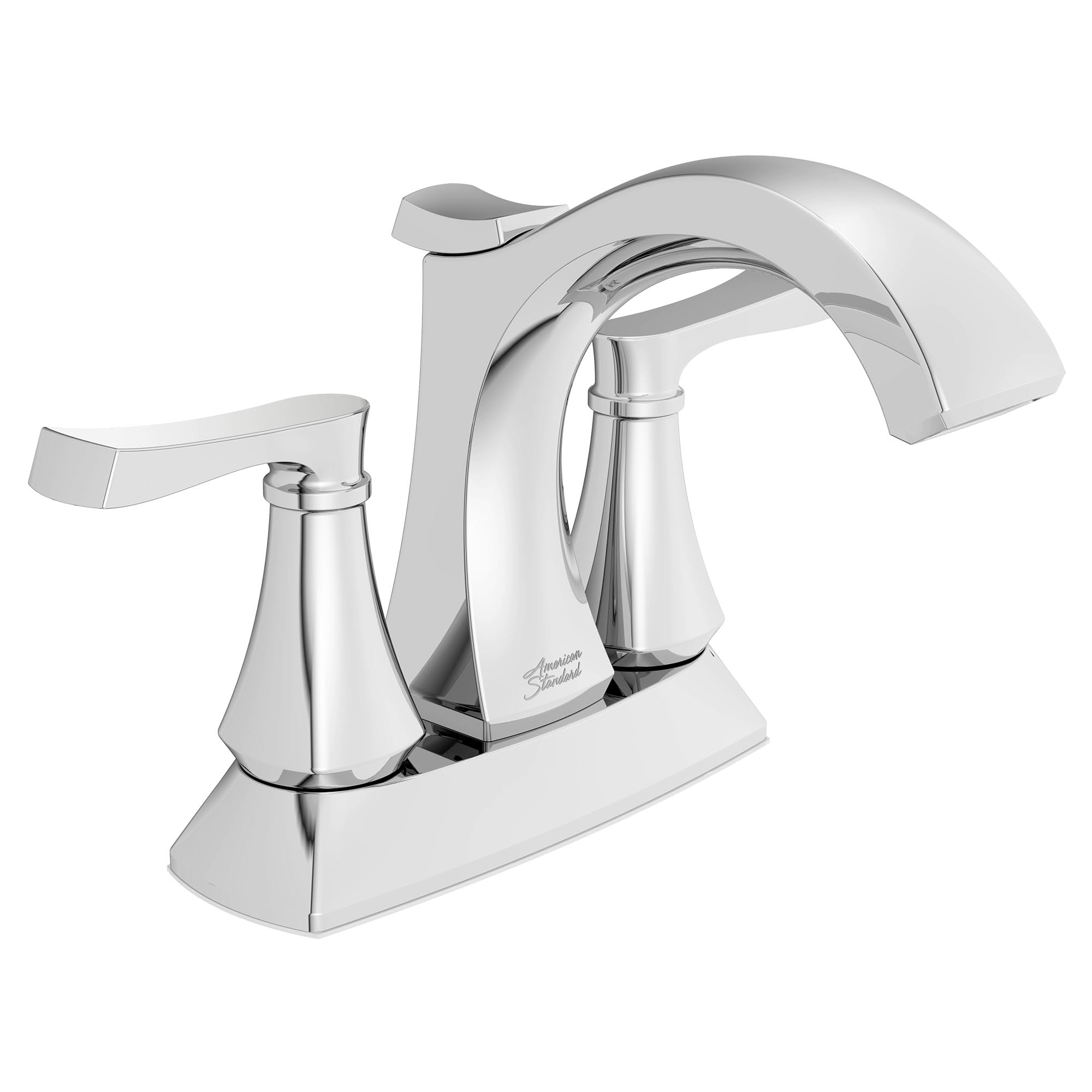 Kaleta 4 In Centerset 2 Handle Bathroom Faucet 15 GPM with Lever Handles CHROME